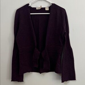 Elegant Dark Purple Women's Cardigan